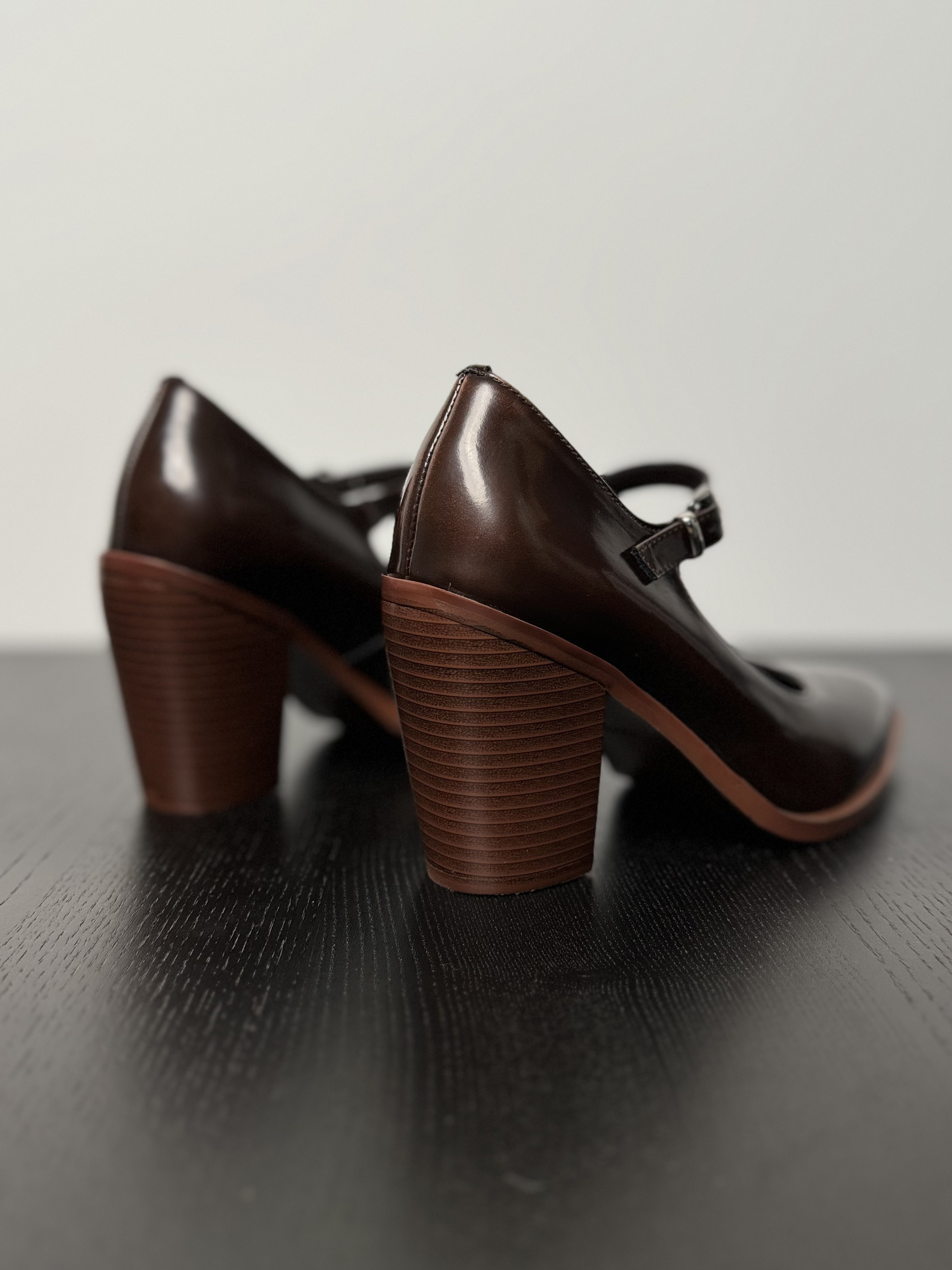 Chunky High Heel Mary Jane Shoes for Women - Pointed Toe, Shallow Mouth Design, Simple Fashionable Witch Style