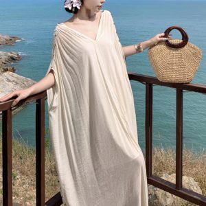Classical Greek Beach Dress Set - Seaside Vacation Skirt for Fairy Style in Beautiful Sanya, Perfect for Summer 2023