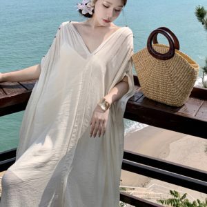 Classical Greek Beach Dress Set - Seaside Vacation Skirt for Fairy Style in Beautiful Sanya, Perfect for Summer 2023