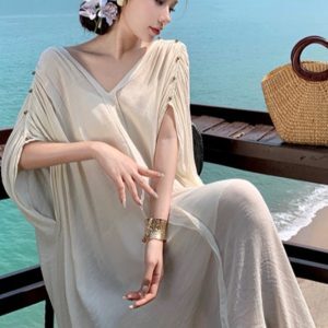 Classical Greek Beach Dress Set - Seaside Vacation Skirt for Fairy Style in Beautiful Sanya, Perfect for Summer 2023