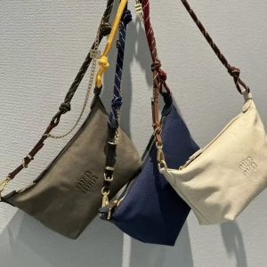 Color Block Canvas Lunch Box Bag - 2025 Internet Celebrity Fashion Commuter Shoulder Crossbody Bag for Surfing and Daily Use