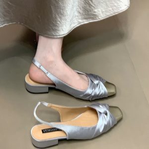 Color-Block Flat Sandals for Women - Summer 2025 Style, Versatile Design to Match Skirts, Trendy Casual Footwear