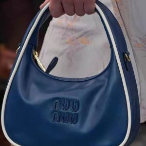 Color Block Hand-Sewn Half-Round Concave Shape Tote Bag - Trendy Crossbody for Women, Stylish Internet Celebrity Look 2025