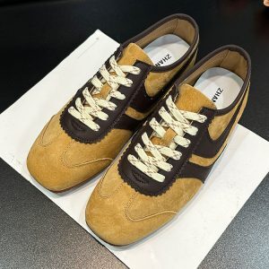 Color-Block Retro Training Shoes for Women, 2025 Casual Sports Footwear, Versatile Flat-Bottom Agan Sneakers, Breathable Design