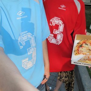 Color Block Sports T-Shirt for Couples - Loose Fit Short Sleeve Top - American Retro Style - Summer Essential for Men & Women