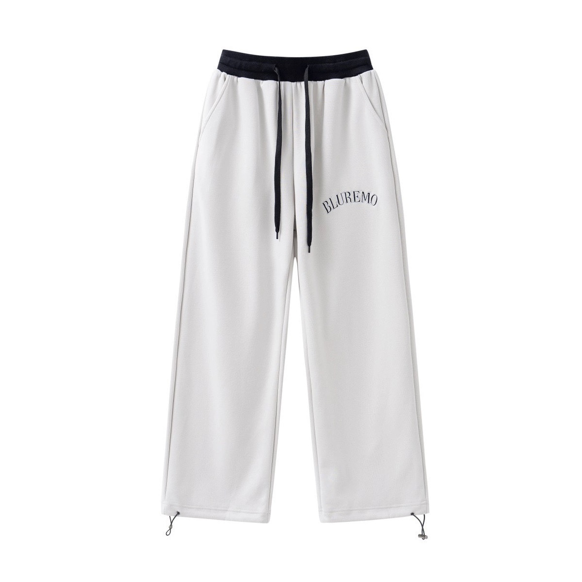 Color-Blocking Spliced Draped Straight-Leg Sweatpants for Women - Loose American Hip-Hop Street Dance Casual Wide-Leg Sports Pants