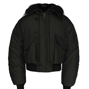 Cotton N2B Bomber Jacket with Carnivorous Flower Print, 3M Thinsulate, Short Wide Silhouette, Curved Sleeves, Y2K Style