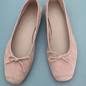 Cowhide French Round-Toe Ballet Flats for Women, Slip-On Casual Loafers, Soft-Soled Grandma Shoes, Comfortable Everyday Footwear