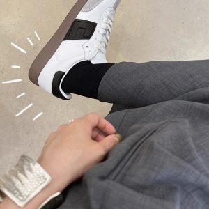 Cowhide Silver Training Shoes for Women - Classic Spring/Summer Casual Sneakers, Trendy Little White Shoes, Internet Celebrity Style