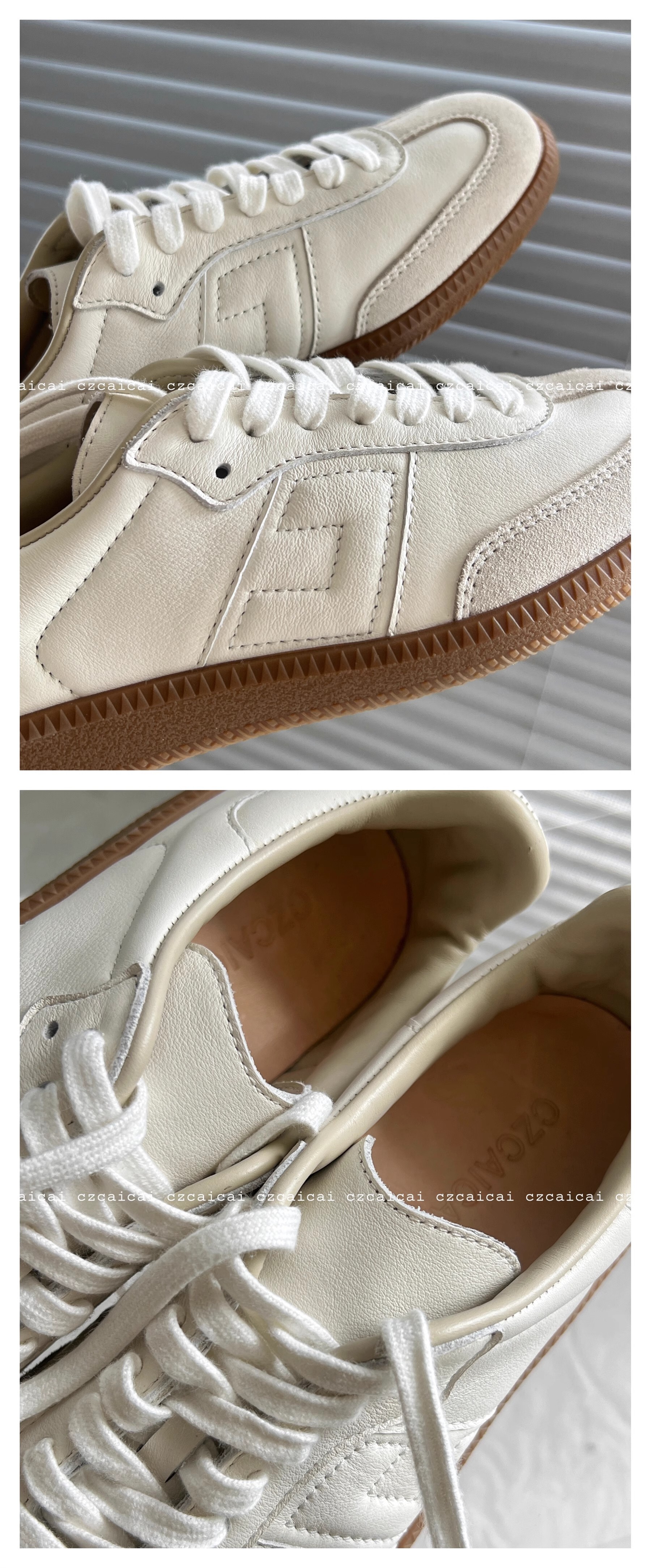 Cowhide Women's Classic German Training Shoes - 2025 Spring Little White Board Shoes, Casual Internet Celebrity Style
