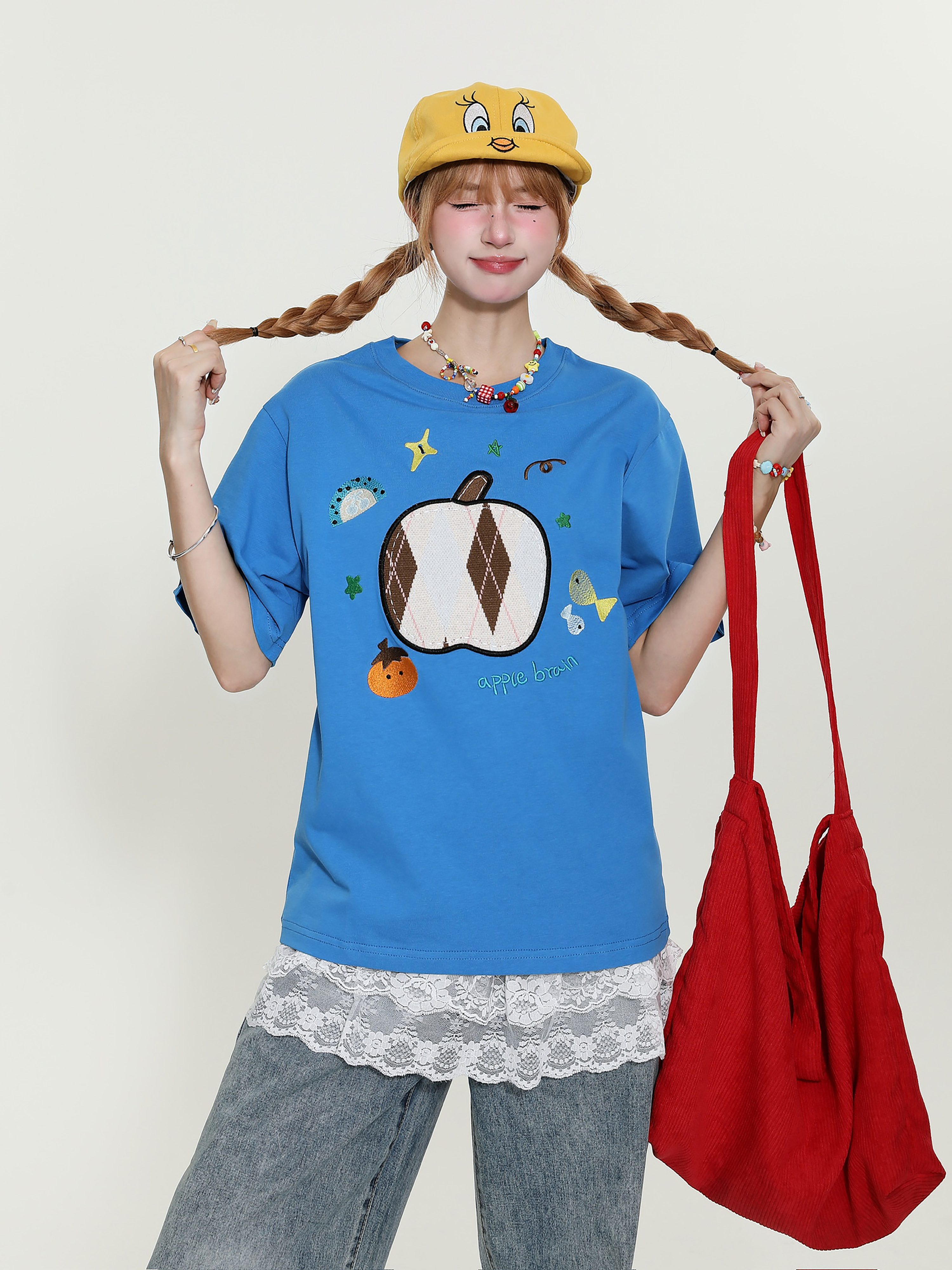 Cute Cartoon Bear Printed Short Sleeve T-Shirt for Women - Summer Loose Slim Fit Versatile Top, Y2K Style, Casual Fashion