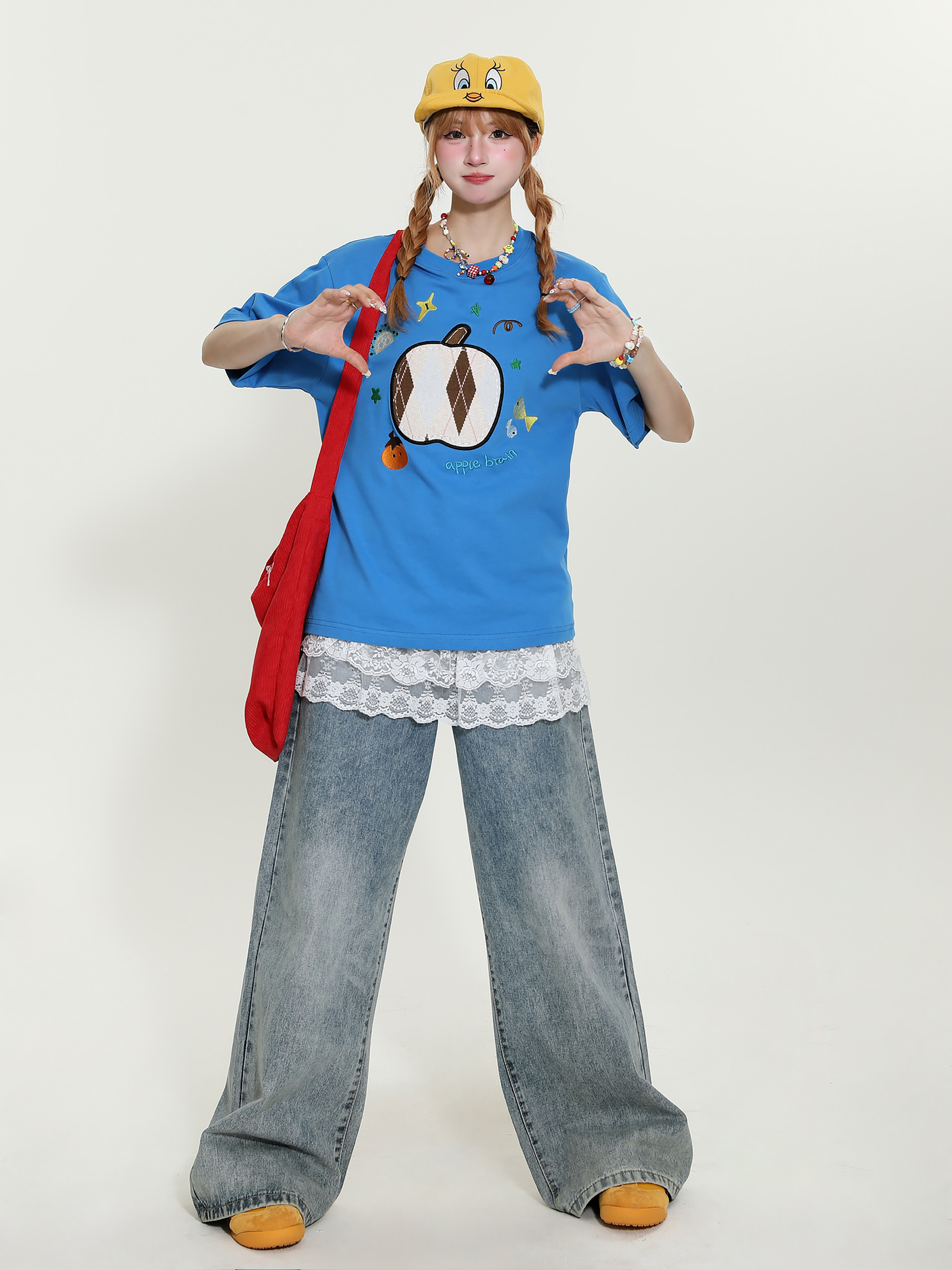 Cute Cartoon Bear Printed Short Sleeve T-Shirt for Women - Summer Loose Slim Fit Versatile Top, Y2K Style, Casual Fashion