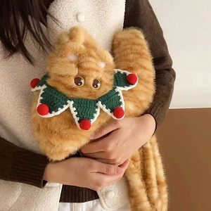 Cute Plush Cat Crossbody Bag for Women - Adorable Versatile Underarm Shoulder Bag for Autumn/Winter 2025 Trend