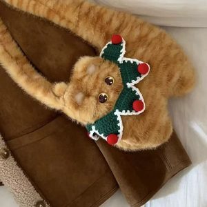 Cute Plush Cat Crossbody Bag for Women - Adorable Versatile Underarm Shoulder Bag for Autumn/Winter 2025 Trend