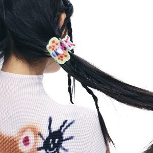 Cute Shark Clip Hairpin with Original Graffiti Print - Trendy Claw Clip for Back of Head, Perfect for Y2K and Street Style Looks