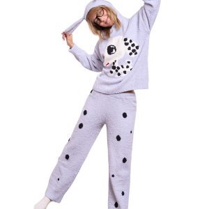 Dalmatian Print Pajama Set - Soft, Skin-Friendly Loungewear for Comfortable Sleep - Cozy Fashion for Home Relaxation