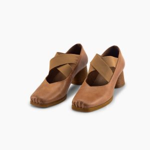 Dark Red Handmade Ballet Shoes for Women - Vintage 3cm Lace-Up Square Toe - 2024 Spring Fashion