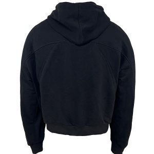 Deconstructed Boxy Fit Flying Squirrel Hoodie - Short Zip-Up Sweatshirt in Trendy Streetwear Style