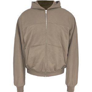 Deconstructed Boxy Fit Flying Squirrel Hoodie - Short Zip-Up Sweatshirt in Trendy Streetwear Style