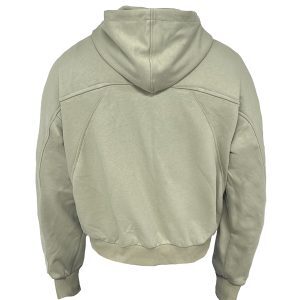 Deconstructed Boxy Fit Flying Squirrel Hoodie - Short Zip-Up Sweatshirt in Trendy Streetwear Style