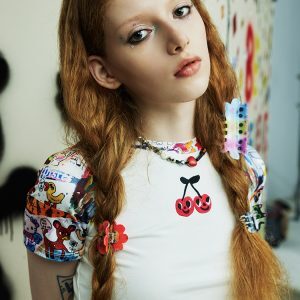 Dopamine Bead Necklace - Short Clavicle Chain, Artist Original, Colorful Beaded Design, Trendy Y2K Style