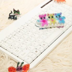 Double-Sided Printed Glitter Hair Clip - Graffiti Design, Artist Original, Trendy Hair Accessory, Y2K Style