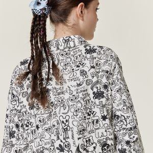 Double-Sided Printed Graffiti Hair Clip - Casual Style Claw Clip for Trendy Looks, Perfect for Y2K and Streetwear Fashion