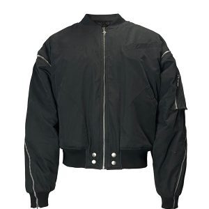 Double Zipper MA1 Flight Jacket - Cleanfit Military Style Bomber Jacket for Men, Trendy Urban Fashion Outerwear