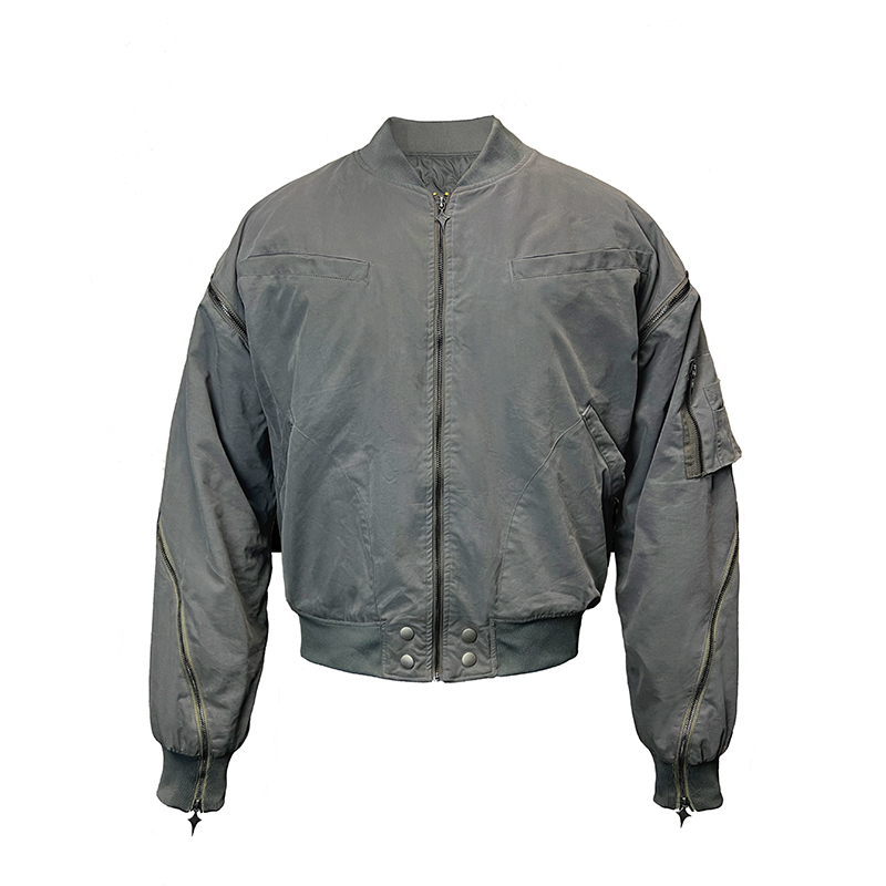 Double Zipper MA1 Flight Jacket - Cleanfit Military Style Bomber Jacket for Men, Trendy Urban Fashion Outerwear