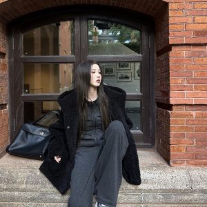 Eco-Friendly Faux Fur Hooded Winter Coat for Women - Thickened Warm White Outerwear