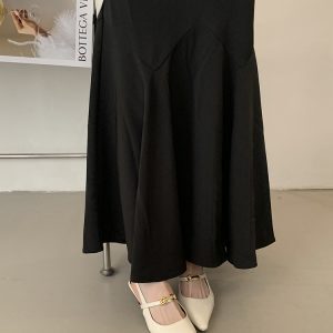 Elegant Black Pointed-Toe High-Heeled Shoes for Women - French Style Closed-Toe Sandals for Spring 2025