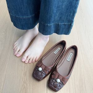 Elegant French-Style White Mary Jane Shoes for Women - Comfortable Spring 2025 Evening Wear, Vintage Charm