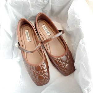 Elegant French-Style White Mary Jane Shoes for Women - Comfortable Spring 2025 Evening Wear, Vintage Charm