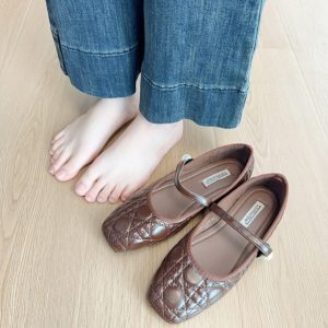 Elegant French-Style White Mary Jane Shoes for Women - Comfortable Spring 2025 Evening Wear, Vintage Charm