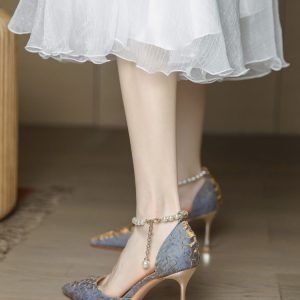 Elegant High-Heeled Sandals for Women, Pointed Toe Design, Versatile Summer Style for Skirts and Dresses, 2025 Trend