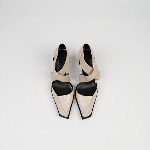 Elegant Hollow Cross Strap White High Heels for Women - Niche Design Shallow Mouth Sandals with Thin Heels, Perfect for Chic Occasions