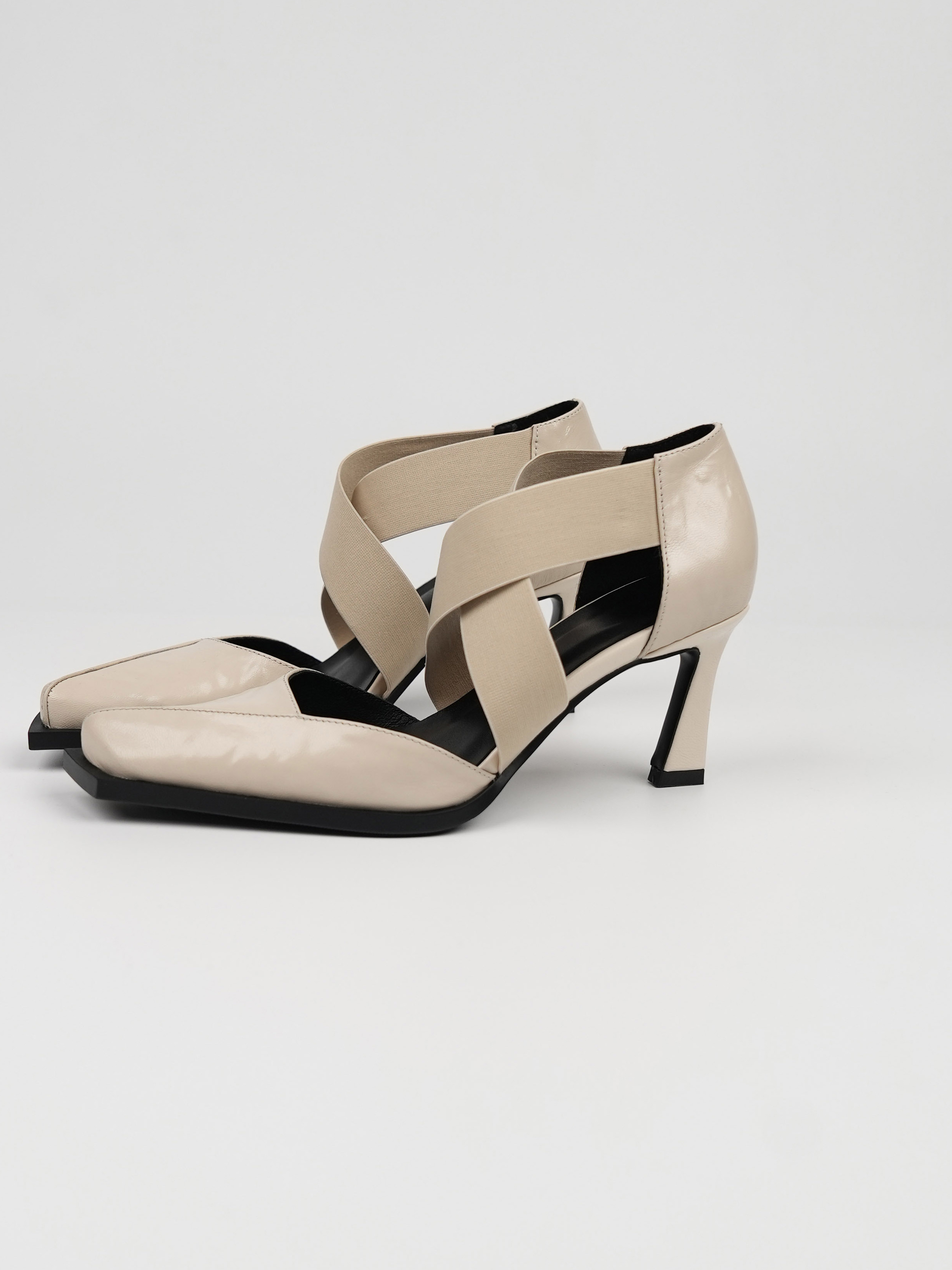 Elegant Hollow Cross Strap White High Heels for Women - Niche Design Shallow Mouth Sandals with Thin Heels, Perfect for Chic Occasions