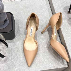 Elegant Nude High Heel Stiletto Shoes for Women - French Hollow Pointed Toe Design, Chic Style, Perfect for Any Occasion