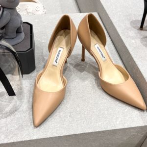 Elegant Nude High Heel Stiletto Shoes for Women - French Hollow Pointed Toe Design, Chic Style, Perfect for Any Occasion