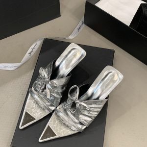 Elegant One-Strap High Heel Sandals with Bow Detail - Exquisite French Style for 2025