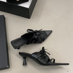 Elegant One-Strap High Heel Sandals with Bow Detail - Exquisite French Style for 2025