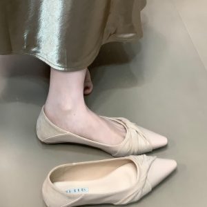 Elegant Patchwork Women's Loafers - French Design, Shallow Mouth, Commuter Style, Trendy for 2025, Perfect for Everyday Wear