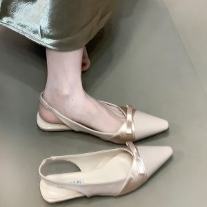 Elegant Summer Open-Toe Sandals for Women with Patchwork Bow - 2025 French Style Commuting Footwear