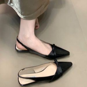 Elegant Summer Open-Toe Sandals for Women with Patchwork Bow - 2025 French Style Commuting Footwear