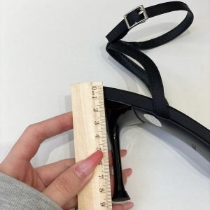 Elegant Water Diamond One-Strap Sandals for Women - 2025 Summer Fairy Style Square Toe Open-Toe High Heels