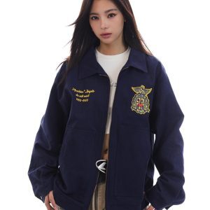 Embroidered American Vintage Barn Style Jacket for Men and Women - Trendy Loose Fit Streetwear Fashion Top