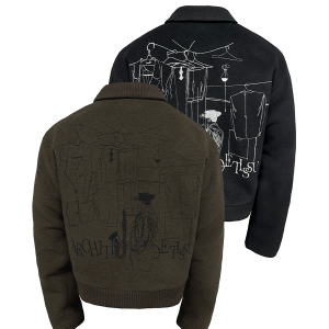 Embroidered Wool Jacket with Ribbed Collar - 70% Double-Sided Wool, Stylish Layering Piece, Perfect for Fall and Winter Fashion