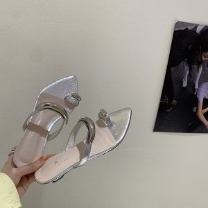 Exquisite French Sandals for Women - Summer 2025 Metal Thong Style, Chic and Elegant Footwear