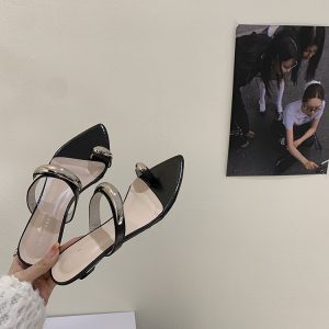 Exquisite French Sandals for Women - Summer 2025 Metal Thong Style, Chic and Elegant Footwear