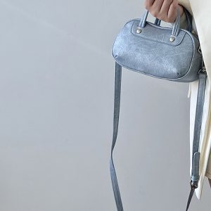 Exquisite Korean Style Small Round Crossbody Bag for Women - Casual Shoulder Handbag 2025 Niche Design